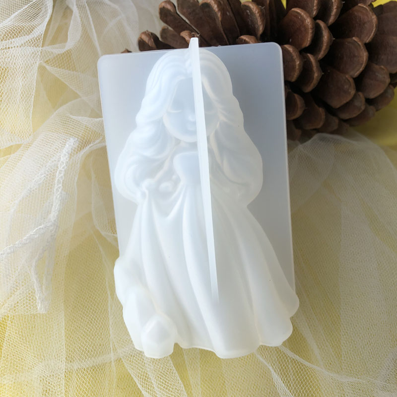 Soap Making Diy - 3d bonito princesa silicone vela molde