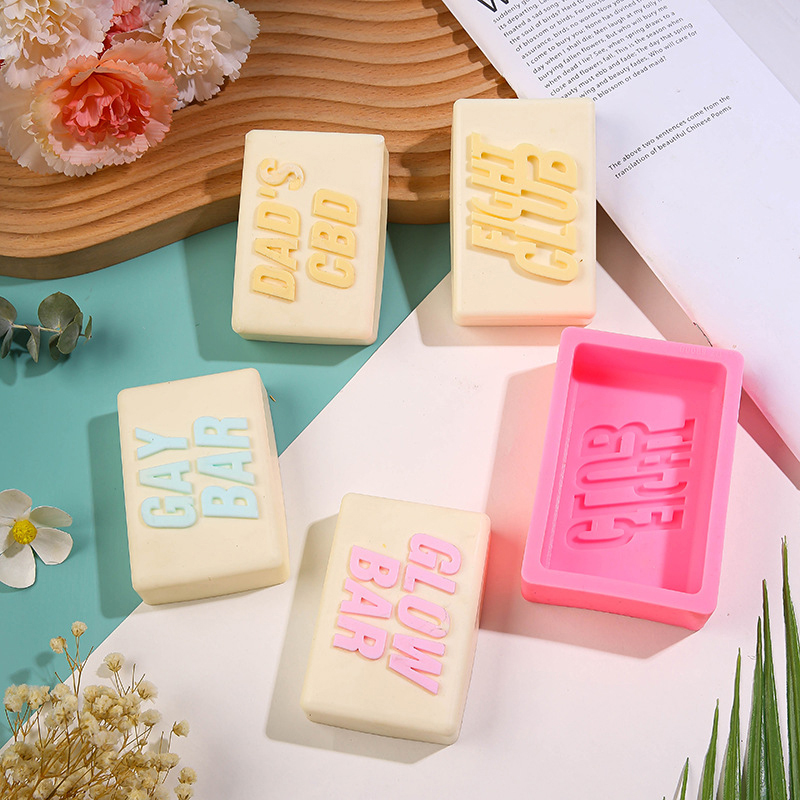Soap Making In Fight Club - Soap Silicone Mold com letras para