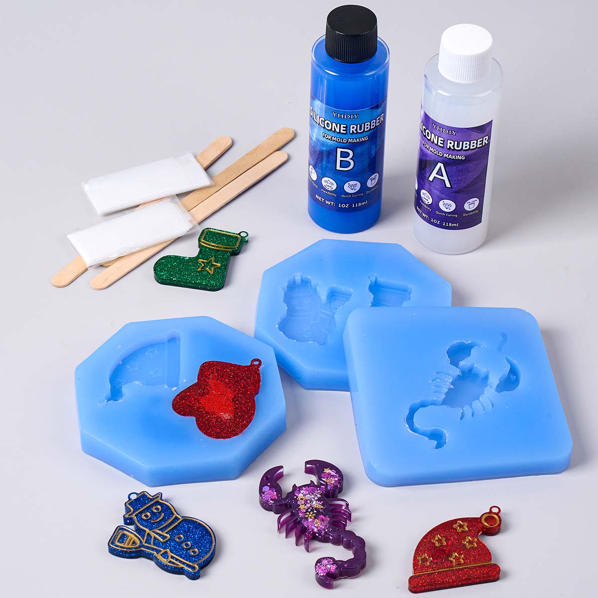 Kit de Moldes de Silicone de 1 - Soap Making Homemade avaliação e preço
