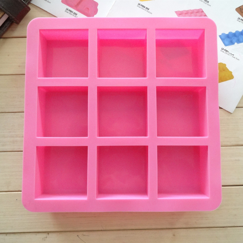 Moldes quadrados de silicone p - Soap Making Diy avaliação e preço
