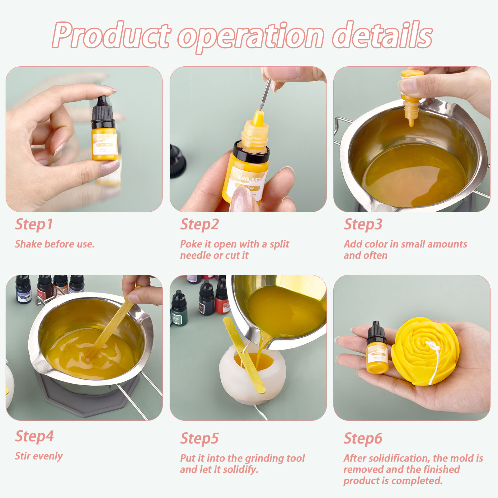 5ml/garrafa vela cera pigmento - Soap Making Ingredient avaliação e preço
